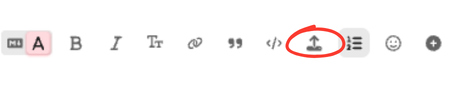 Forum upload button